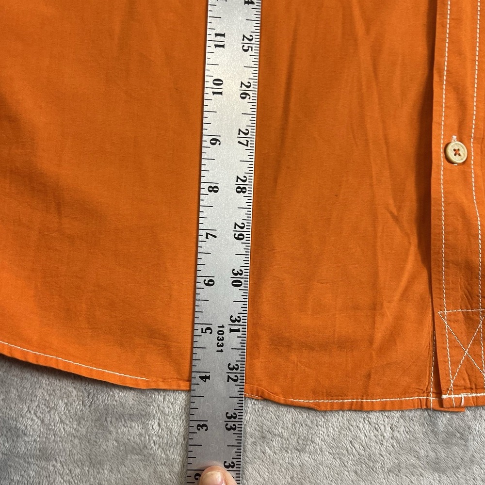 ROCAWEAR Classic Shirt Mens 3XL Orange Fresh 2 Death Brushed Poplin Y2K Lng Slv - Picture 8 of 10